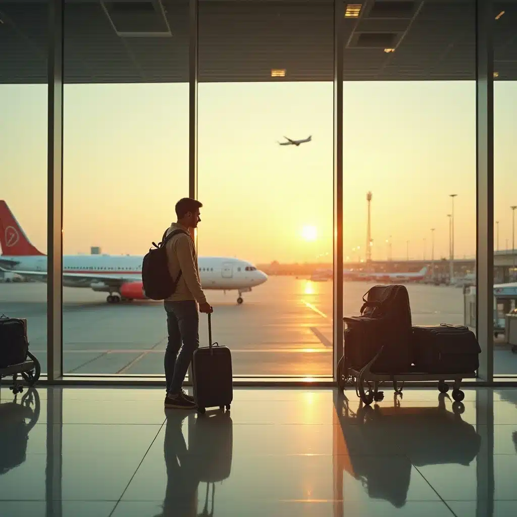 Pasajeros informándose sobre cómo reclamar indemnización por vuelo